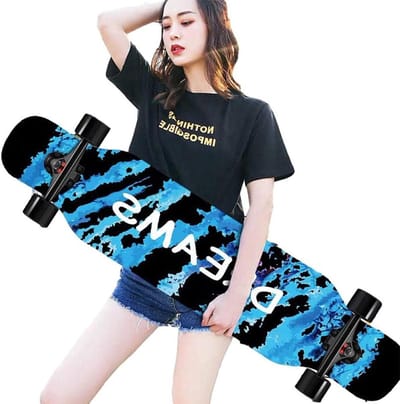 Longboard Skateboard - Compleet Board - Buiten Sporten - 8 Lagen Esdoorn - 42 Inch - Zwart