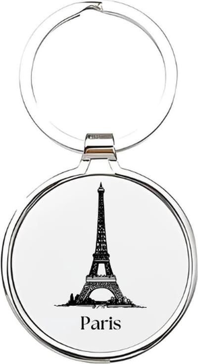Akyol - paris Sleutelhanger - Parijs - vakantiegangers - de echte parijs liefhebber - frankrijk - cultuurliefhebber - eiffeltoren sleutelhanger - eiffeltoren - frankrijk liefhebber - europa - 4 x 7,5 CM