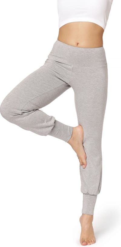 Bellivalini Dames Yogabroek - Sportbroek - Vrijetijdsbroek - Lang - Viscose - Sport - BLV-BLV50-278-YP - Melange - 3XL