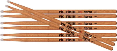 VIC FIRTH Value Pack, 4 Pairs 5ATN - verpakking met 4 paar Terra drumstokken 5A Nylon tip