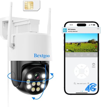 Bewakingscamera Simkaart - 4G LTE Camera - Veilige Omgeving Creëren - 360 PTZ Kijkhoek - 4MP Resolutie