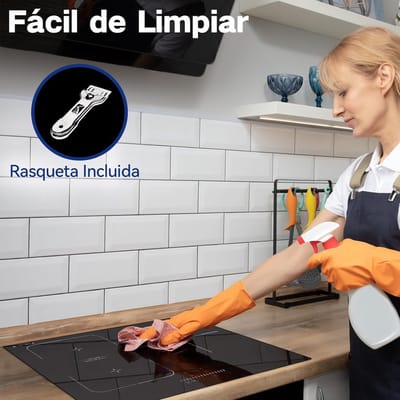 Inductie Kookplaat - Inbouw Elektrisch - Snel Koken - Flexibele Zone - 52 x 59 cm - Zwart
