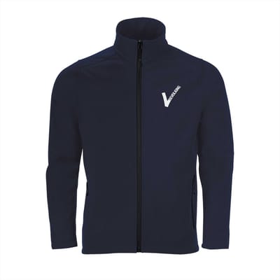 Security Softshell Jas met Beveiliging Logo – Waterafstotend – 2-Laags – Zonder Capuchon - Navy - L