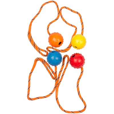 Rubberen tandbal met touw Duvoplus Dogtoy