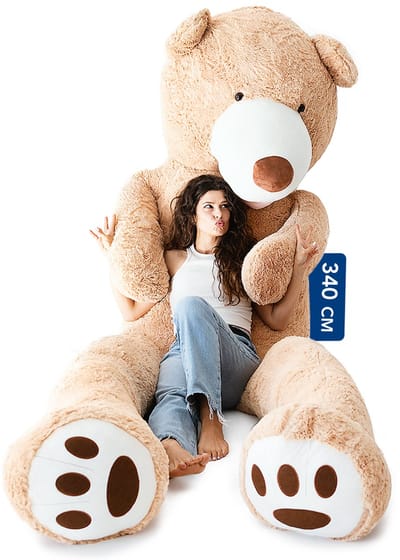 XL Pluche Teddybeer 340cm - Grote Knuffelbeer - Zacht Knuffeldier - Speelgoed voor Kinderen en Baby - Hoge Kwaliteit Beer Knuffel