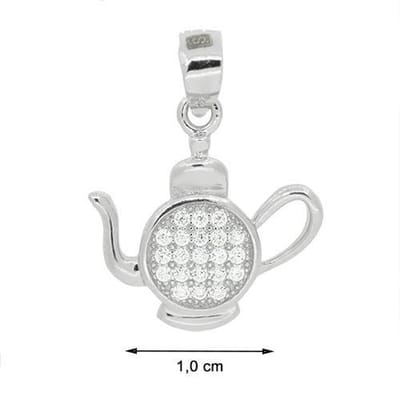 Blinx Jewels Zilveren Hanger Handtas Hartjes Steentjes Zirkonia
