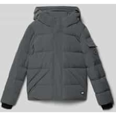 Regular fit gewatteerd jack met logo-applicatie, model 'Camden'