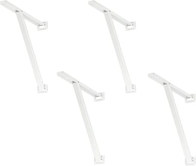 x siwitec kantelbeugel in wit, plank voor schuine plafonds, draagvermogen 200 kg, plankbeugel