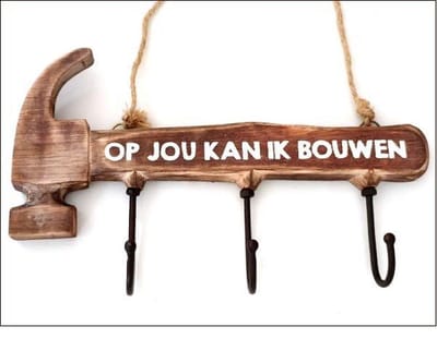 hamer haakjes 30cm bouwen naturel