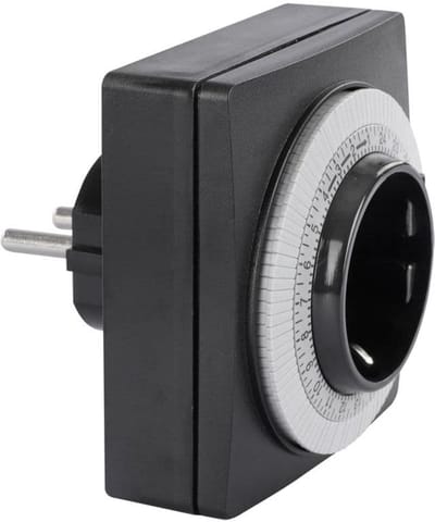 Q-Link tijdschakelaar - zwart mechanisch - dagprogramma - 16A