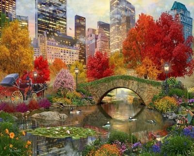 Legpuzzel 1000 stukjes - Stadspuzzel Paradise - Ontspanning thuis - Uniek gesneden stukken - 76 x 61 cm - Meerkleurig