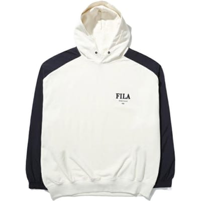 FILA Color Block Casual Pullover Hoodie Unisex hoodies Wit FS2POD4107X XL