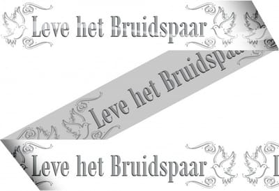 Bruiloft/huwelijk markeerlint - versiering - 15 meter - Afzetlint - trouwerij/trouwfeest - kunststof