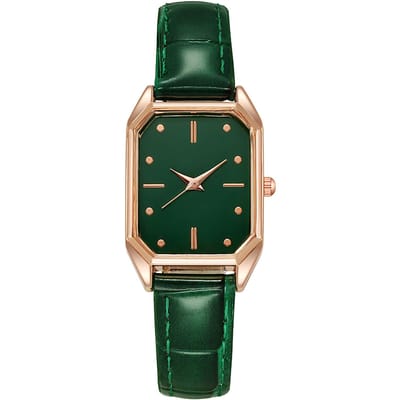 Allon Horloge Mode Elegantie Temperament Roestvrij Staal Delicaat Vrouwelijk Kwarts Polshorloge Groen groen