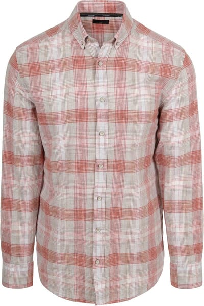 State Of Art Overhemd Ruit Rood - Maat XXL - Heren - Overhemden Casual