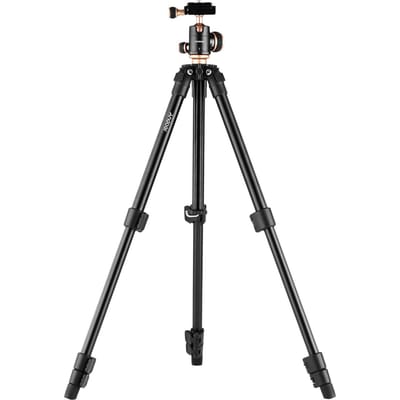 Andoer Q160SA Camerastatief Complete statieven met panoramische balhoofdwaterpas, in hoogte verstelbaar zwart
