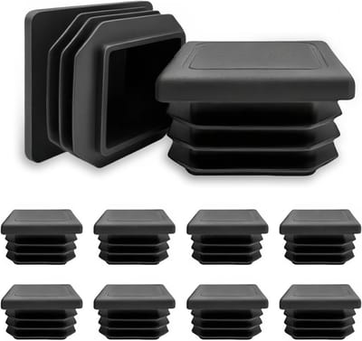 Set van 10 slat covers voor vierkante buizen 40 x 40 mm, polyethyleen afdekplaat voor bescherming en duurzaamheid