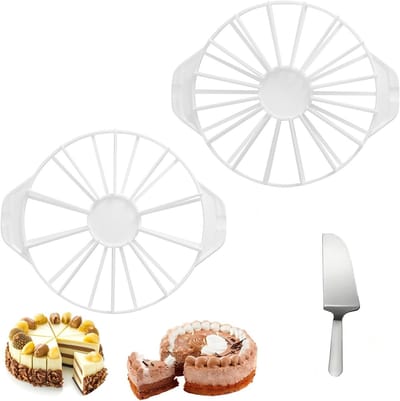Herbruikbare ronde taartverdelers voor pizza, brood en taarten - 2 stuks, 10/12/14/16 cm, ideaal voor bakken en portioneren