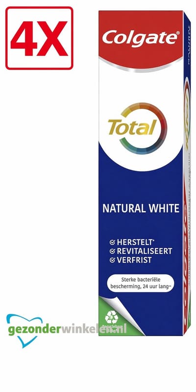 4 x Colgate - Tandpasta - Total - Natural White - 75ml