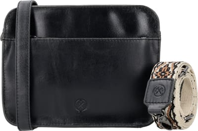 Hide & Stitches Next Navajo Schoudertas - Crossbody - Leer - Schouderband - Leren Dames Tas - Zwart