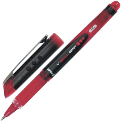 Rollerpen PILOT V-Ball grip VB10 rood 0.6mm