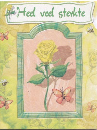 Bloemenkaartjes - 25 Stuks - Mini Kaartjes - 5 x 6,5 cm - Bloemist - Heel veel sterkte - JK-257