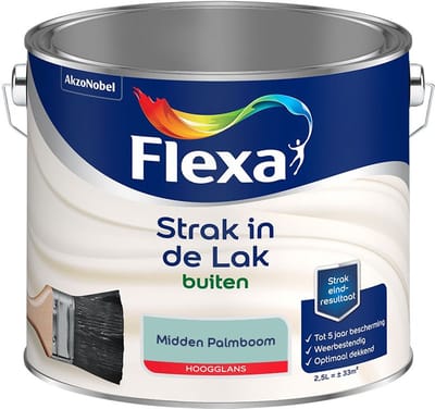 Flexa - Strak In De Lak Buitenlak Hoogglans - Midden Palmboom - Mengverf - 2,5 L