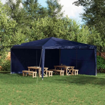 Partytent Zijwanden - Tent Doeken - Outdoor Bescherming - Waterdicht UV-bestendig - 400 x 195 cm - Blauw