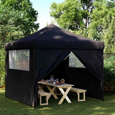 vidaXL - Partytent - 292 - x - 292 - x - 315 - cm - Zwart - Oxford - Stof