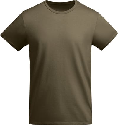 Leger Groen 3 pack unisex t-shirts BIO katoen Model Breda merk Roly maat M