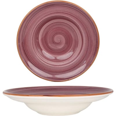 Bonna Pastabord - Aura Blackberry - Porselein - 27 cm (400cc) - set van 2