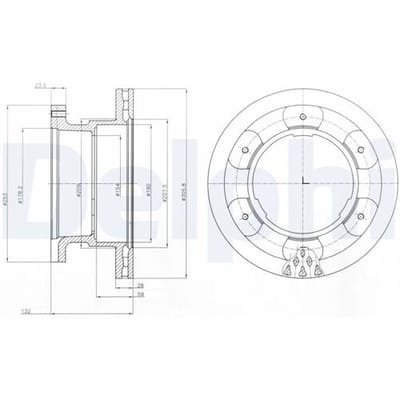 Remschijf DELPHI BG9069, 1 stuk