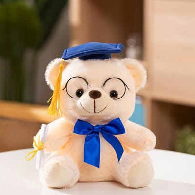 1/22cm Afstudeerbeer Pluche Pop Roze Bruin Wit Doktersbeer Knuffeldier Speelgoed Cadeau Voor Kinderen Jongens Meisjes about 22cm
