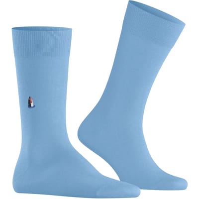 Burlington Brit Style gedessineerd katoen sokken heren blauw - maat 40-46