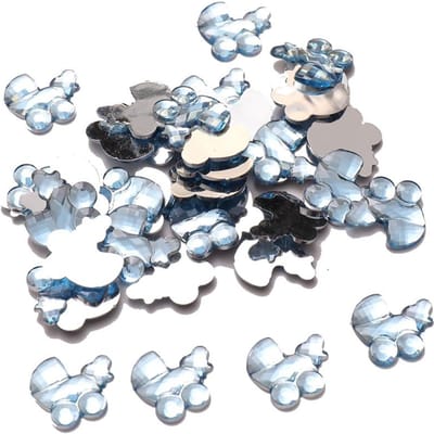 100 stuks / Zak DIY Tafel Confetti Decoratie voor Babyborrel Verjaardagsfeest  (Kinderwagen Blauw) gray