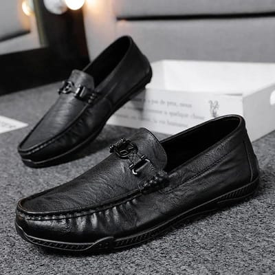 Luxe Mode Formele Loafers Instappers Leer Heren Casual Schoenen Comfortabele Heren Mocassins Italiaanse Zachte Heren Rijschoenen 39 white