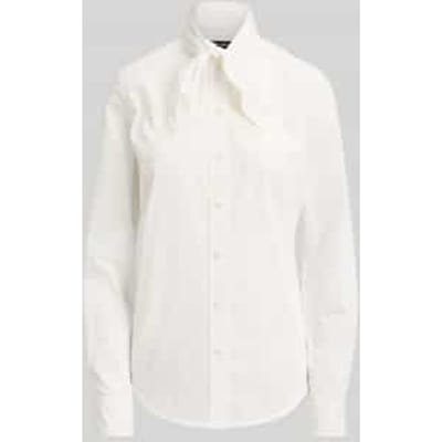 regular fit vrijetijdsblouse van puur katoen met strik