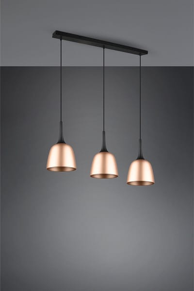 LED Hanglamp - Hangverlichting - Trion Christa - 3-lichts - E27 Fitting - Rond - Mat Goud - Aluminium