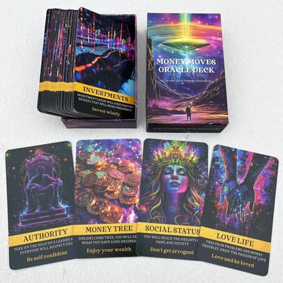 Dailygoods- Orakel Kaarten Geld en Carrière - 54 Kaarten - Begeleiding bij Beslissingen - Tarot Kaarten voor Beginners - Groei en Rijkdom - Dagelijkse Reflectie - Oracle Kaarten