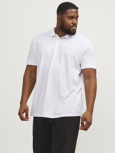JACK&JONES PLUS JJLUIS AOP POLO SS PLS Heren Poloshirt - Maat EU2XL US1L