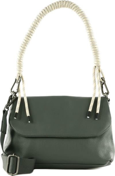 FREDsBRUDER Leren Schoudertas Nea Shoulderbag with Flap Blue Grey Grijs