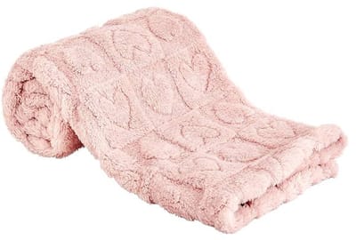 One baby blanket with a heart-patterned checkered design, ultra-soft and comfortable, suitable for both boys and girls, fluffy baby/toddler swaddle blanket, suitable for cribs and strollers, 76 × 100cm, Pink