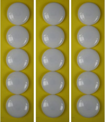 Benson ronde koelkast / whiteboard magneetjes - 15x stuks - wit - Keuken magneten