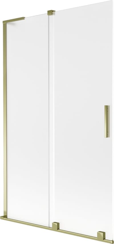 Mexen Velar L badwand scherm 2-delig schuifbaar 110 x 150 cm, mat, goud - 896-110-003-31-50
