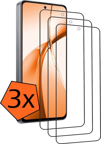 Screenprotector - 3 Stuks - Geschikt voor OnePlus Nord CE4 - Full Cover - Gehard Glas - Beschermglas - Tempered Glass - Screen Protector