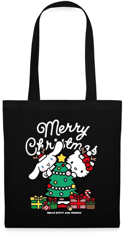 Hello Kitty En Cinnamoroll Kerstontwerp Tas Van Stof Schoudertas