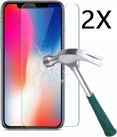 Ntech Screenprotector 2 Stuks Screenprotector Tempered Glass Glazen - Geschikt voor iPhone X/Xs