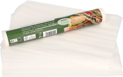 100 Blad Boterhampapier 25 cm x 30 cm wit