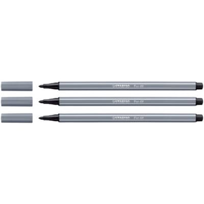 STABILO Pen 68 - Premium Viltstift - Donkergrijs - per stuk