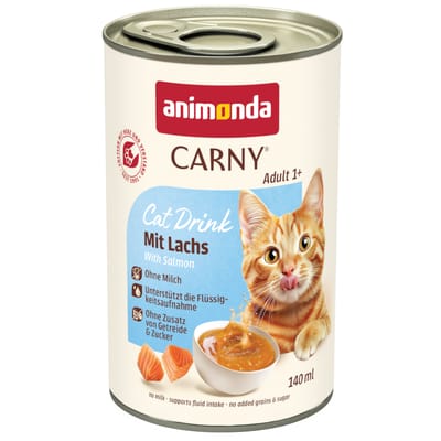12x140ml animonda Carny Cat Drink Zalm Kattenmelk